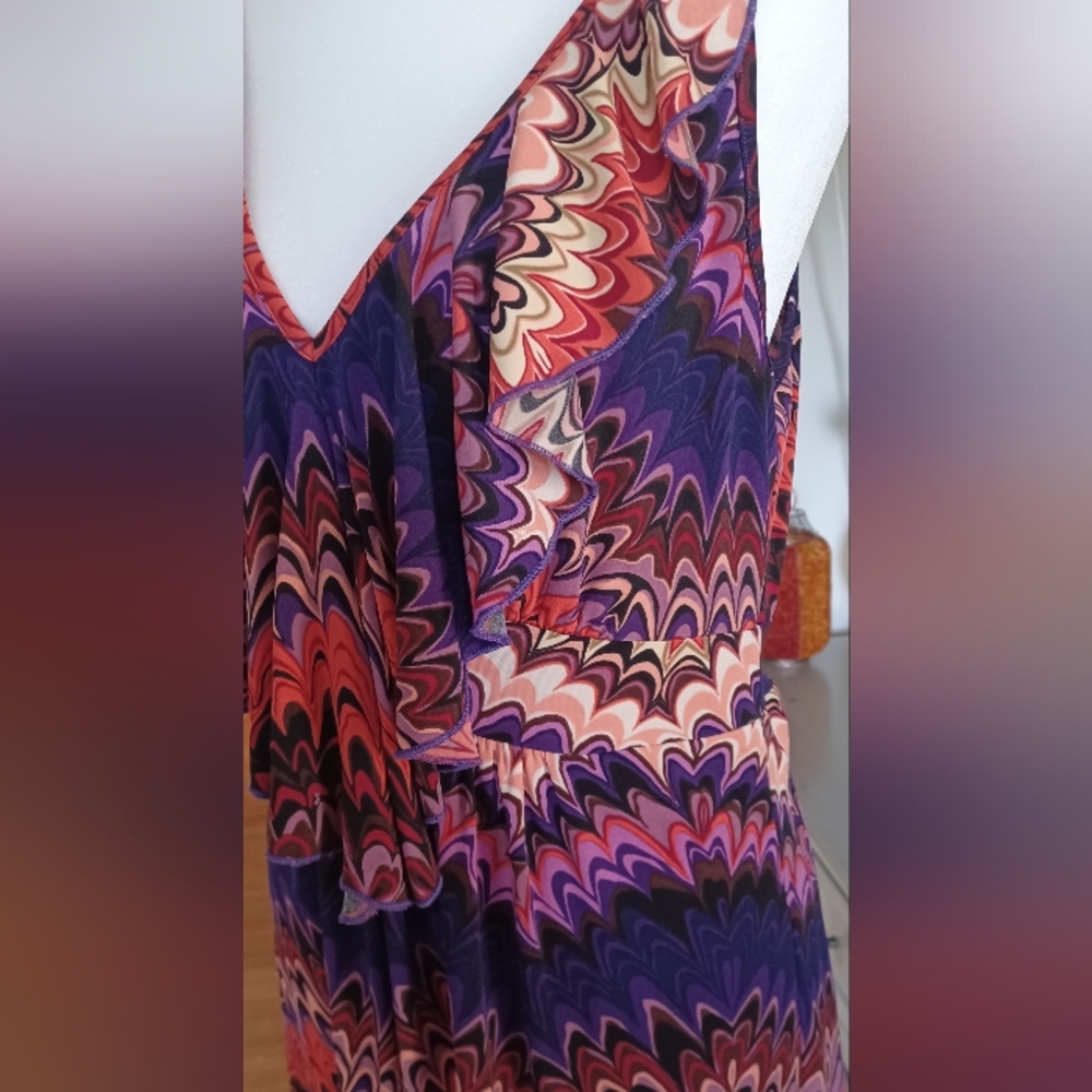 Funky And Fun Y2K Dress with Cute Ruffle Front Detail - Picture 5 of 9